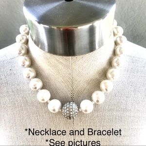 Neckless Vintage Pearls Zirconia Tone